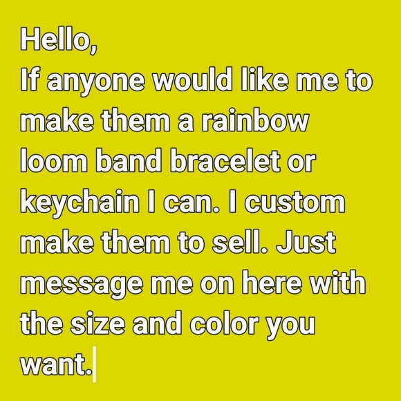 Custom made Rainbow loom band bracelets or keychains. They make perfect gifts🎁 - Picture 1 of 1